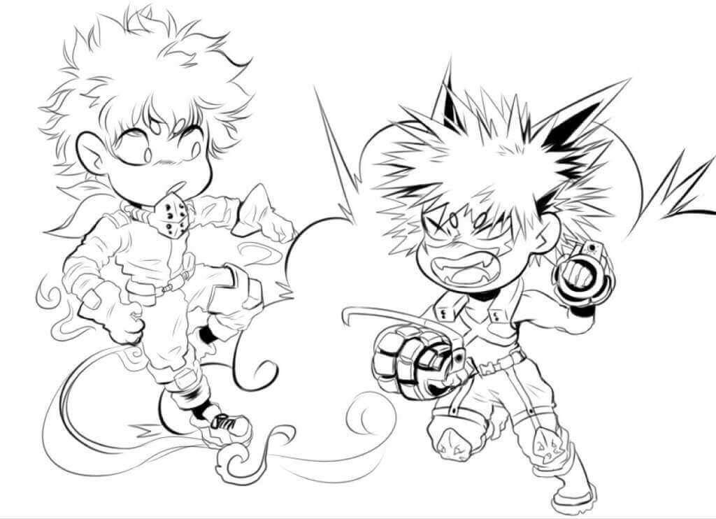 Chibi Bakugo dan Chibi Deku