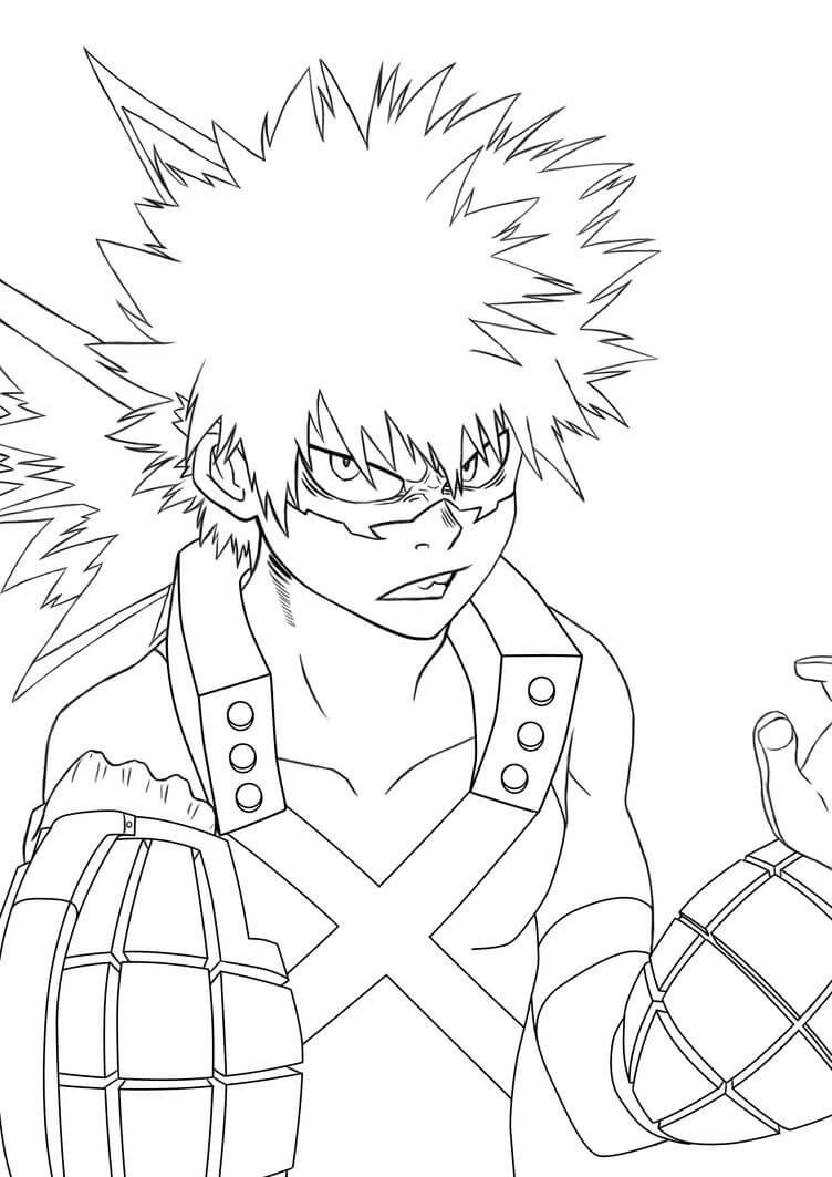 Wajah Katsuki Bakugo Marah
