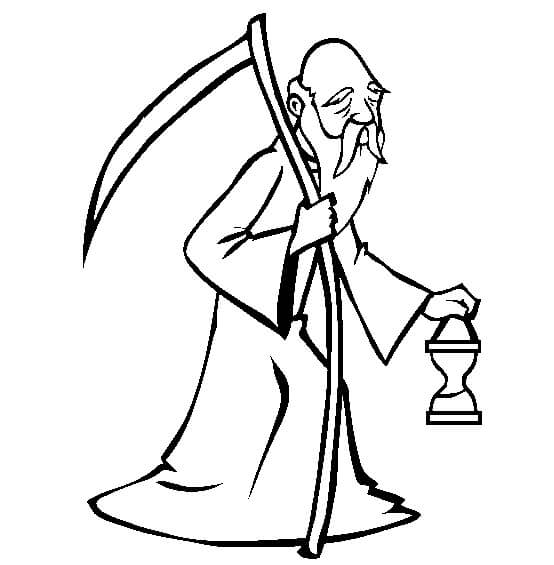 Orang Tua memegang Sabit