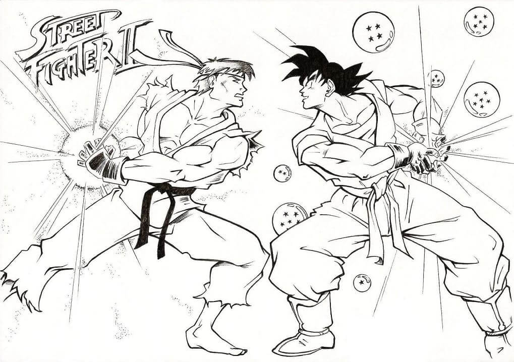 Ryu vs Goku Dari Street Fighter