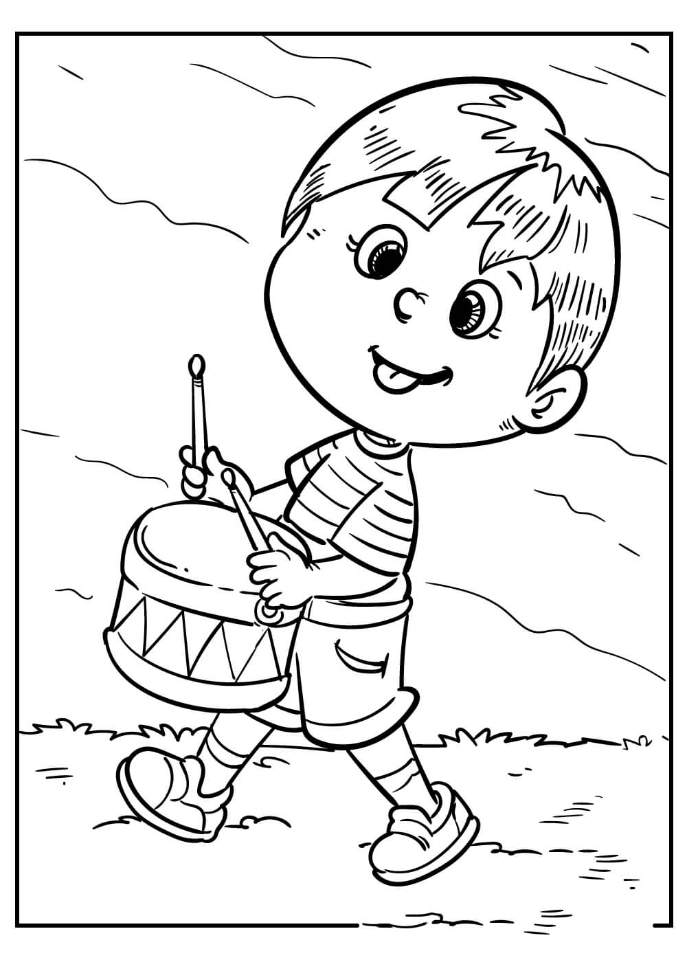 Anak laki-laki Penabuh Drum