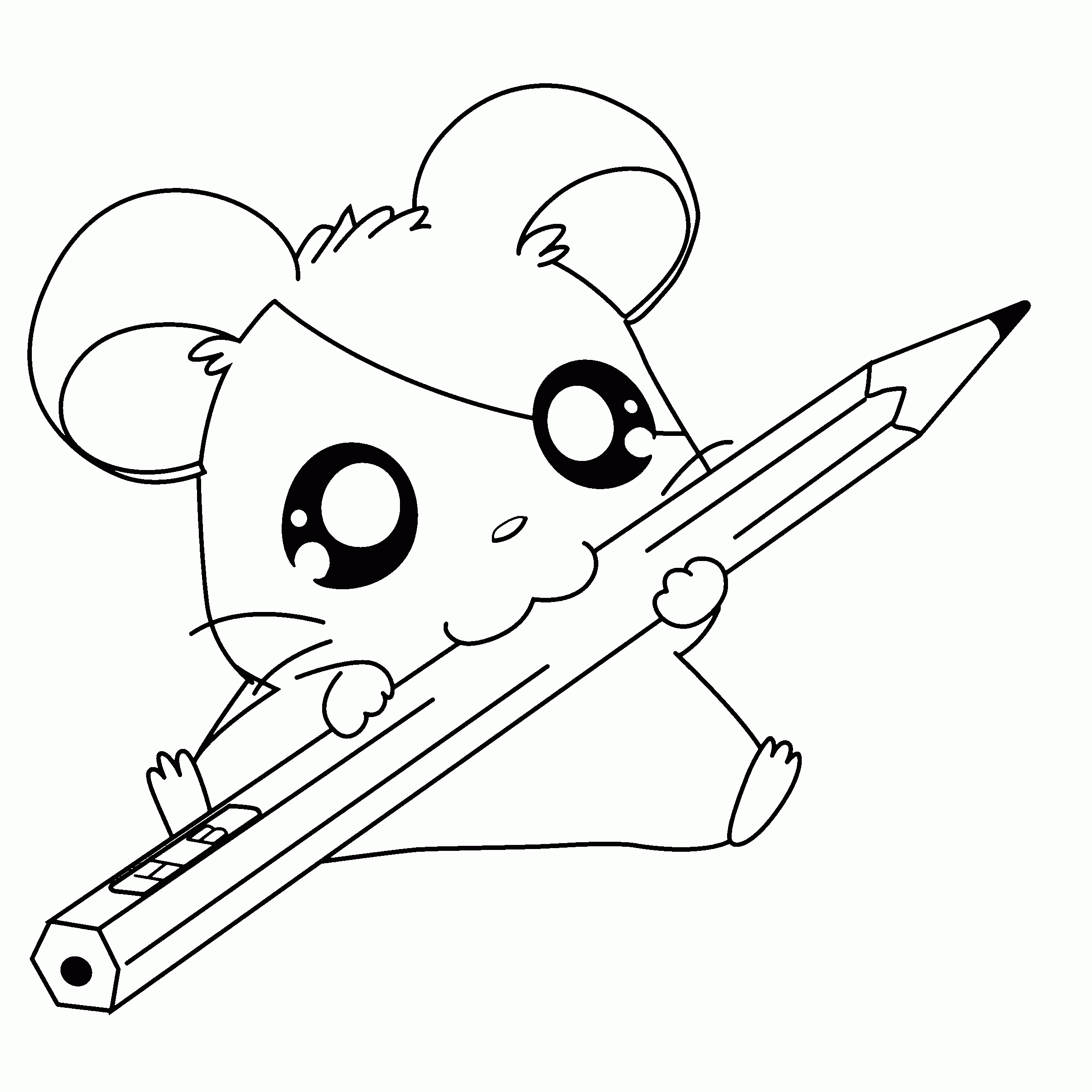 Bayi Tikus Natal Lucu Dengan Pensil