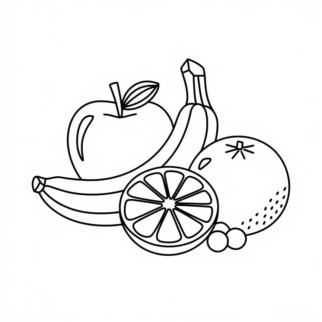 Buah pisang apel jeruk