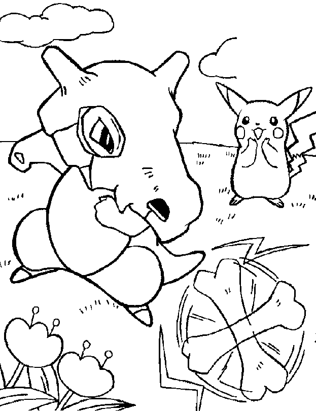 Cubone dan Pikachu