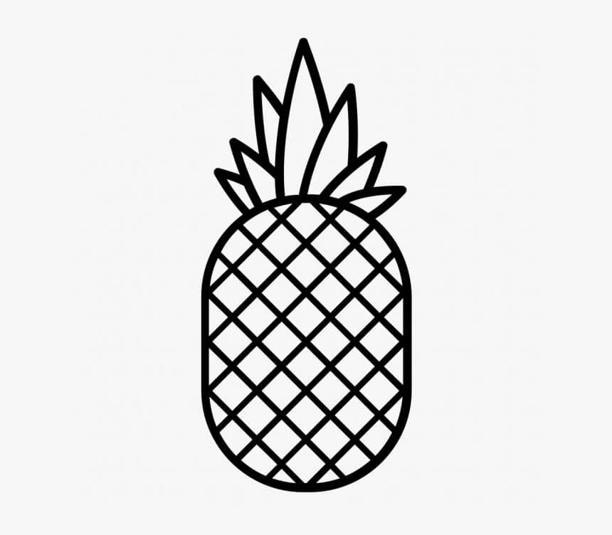 Menggambar Nanas Mudah