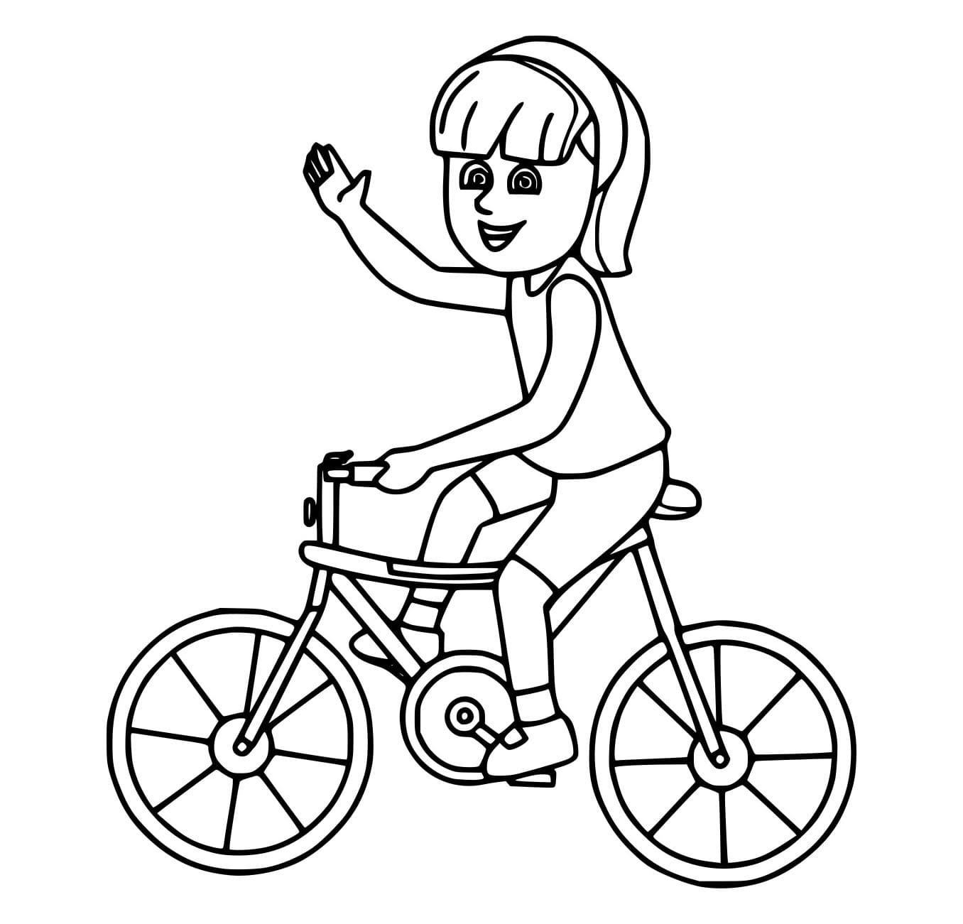 Gadis Mengendarai Sepeda