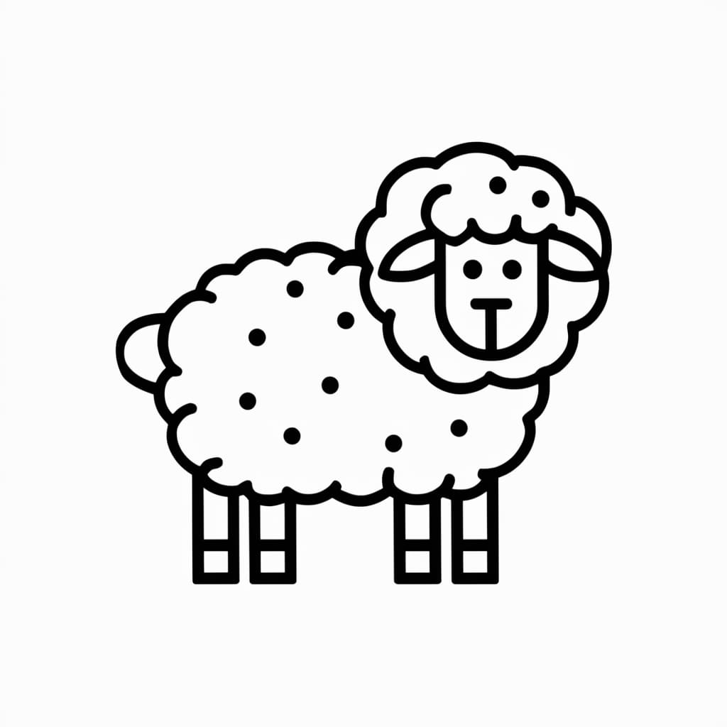 Gambar Domba Sederhana
