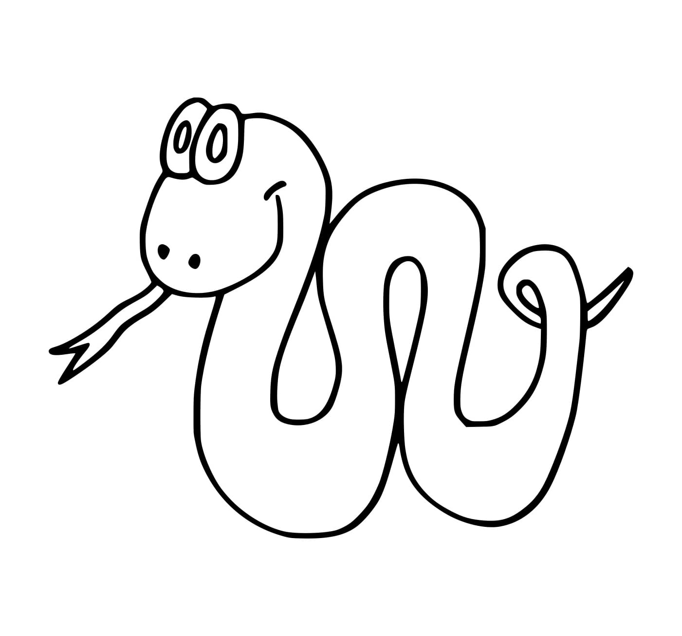 Garis Besar Ular Kartun