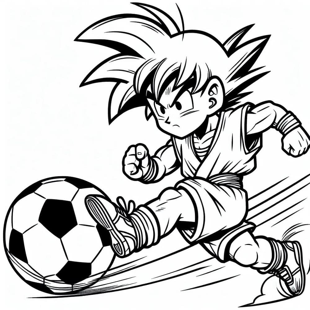 Goku Bermain Sepak Bola