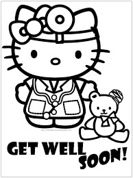 Hello Kitty Dengan Beruang Semoga Cepat Sembuh