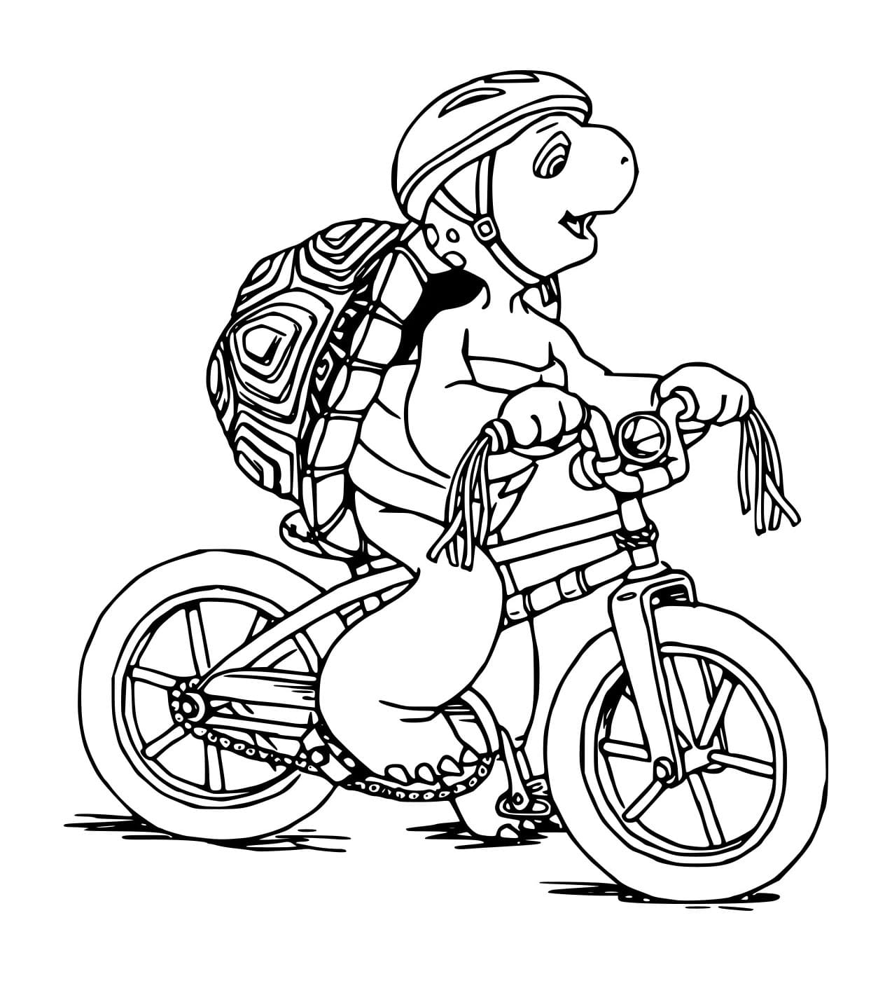 Kura-kura Mengendarai Sepeda