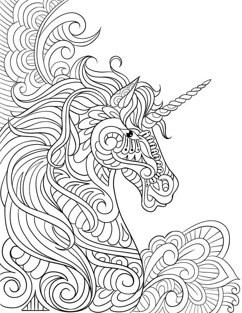 Mandala Unicorn yang Cantik