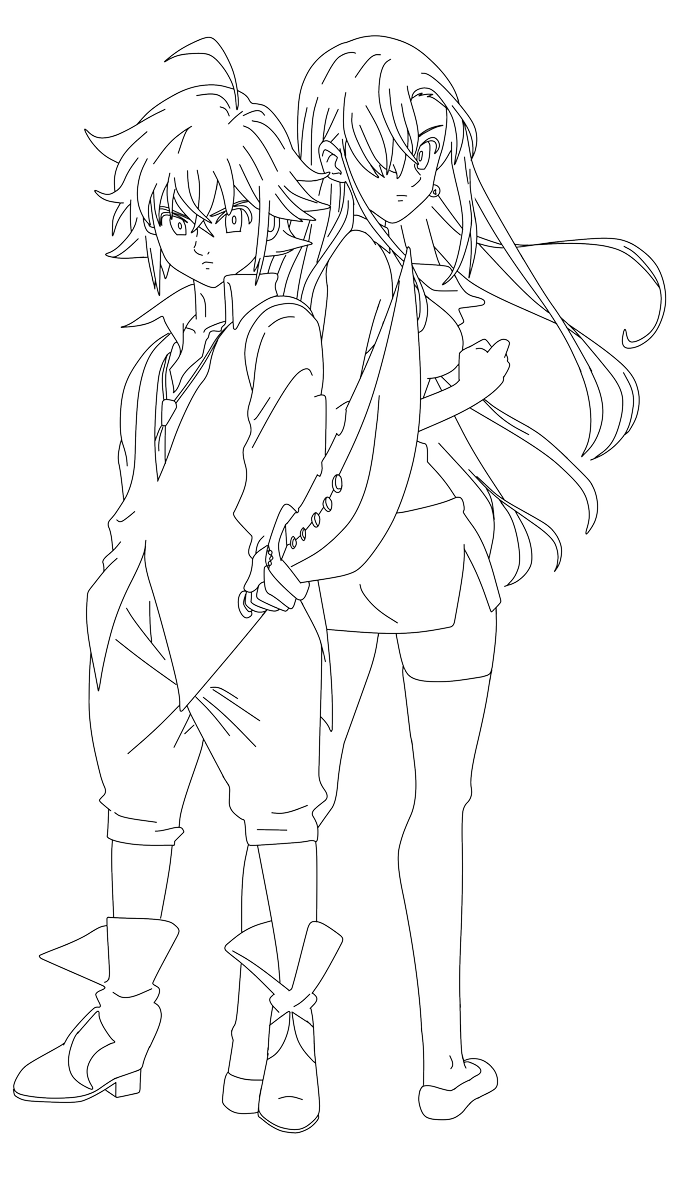 Meliodas dan Elizabeth Cool