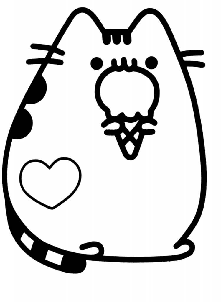Pusheen Makan Es Krim