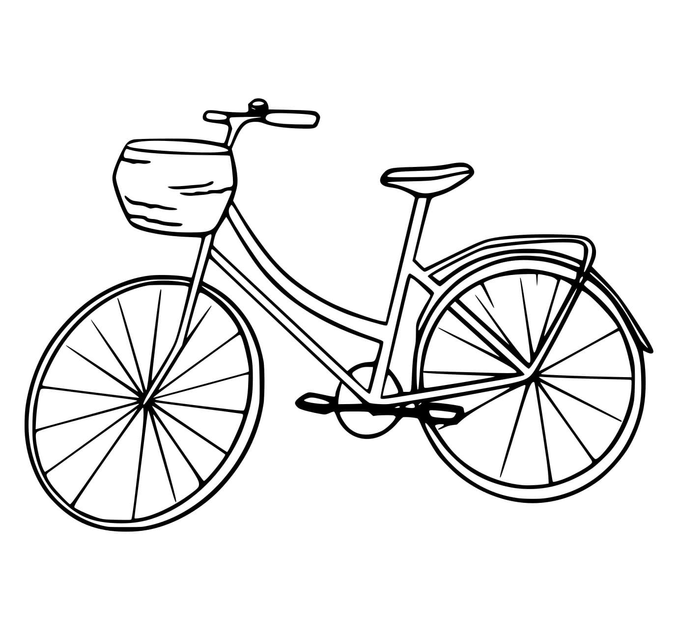 Sepeda Mudah dengan Keranjang