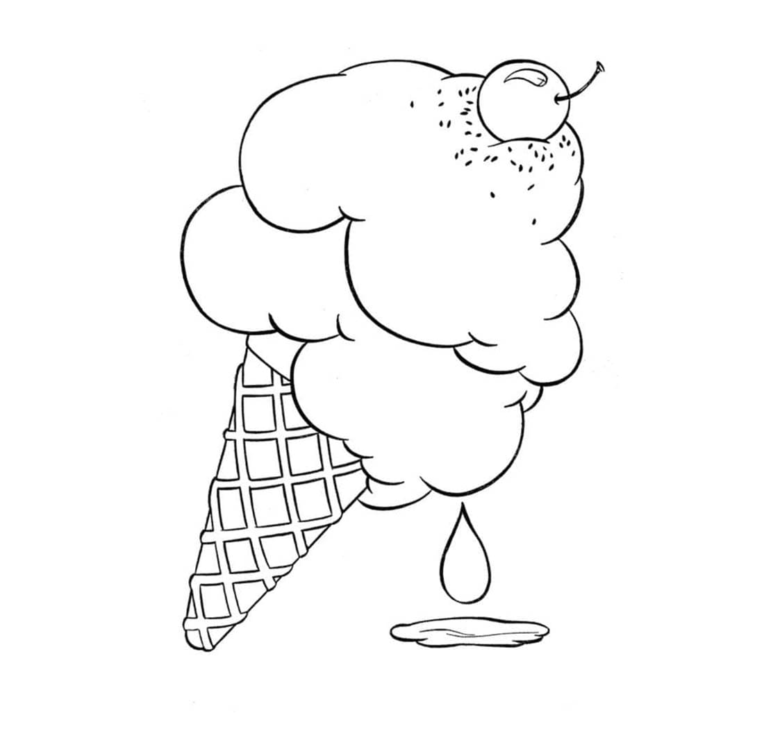 Setetes es krim yang mencair