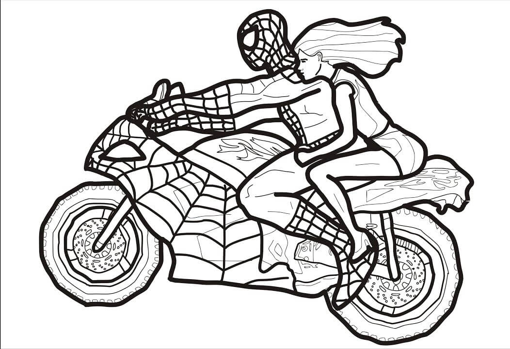 Spiderman di Sepeda Motor