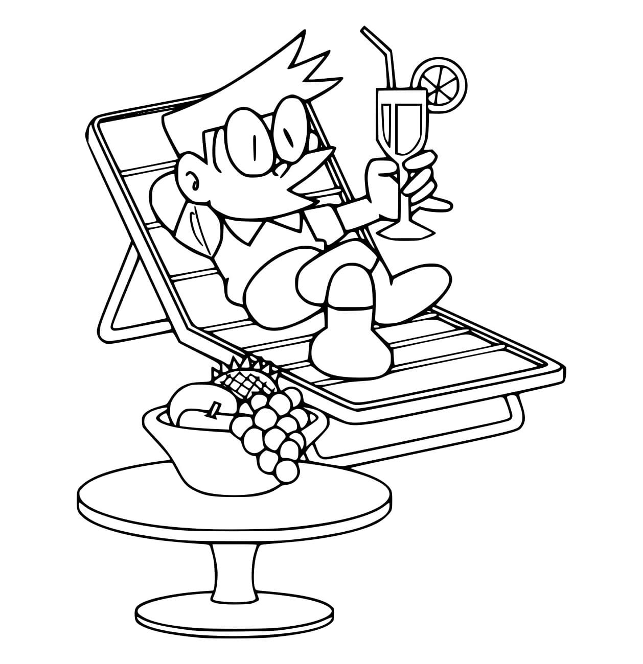 Suneo Berjemur di Doraemon