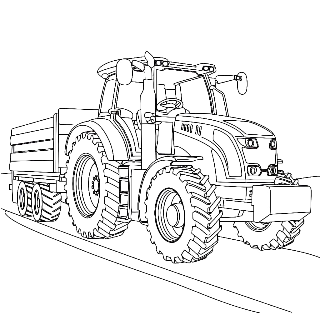 Traktor Besar di jalan