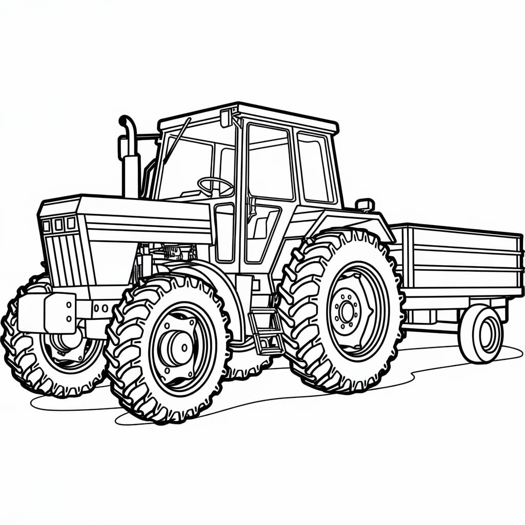 Traktor Besar menarik mobil