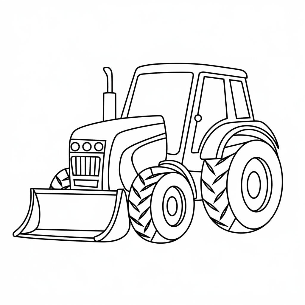 Traktor memiliki ember setrika