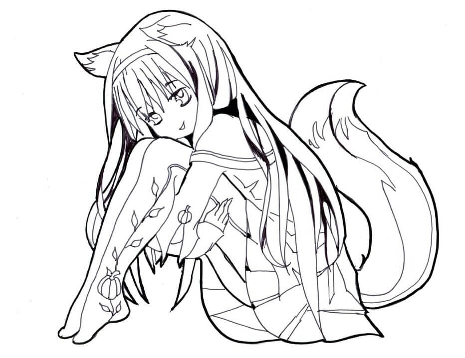 Gadis Serigala Duduk