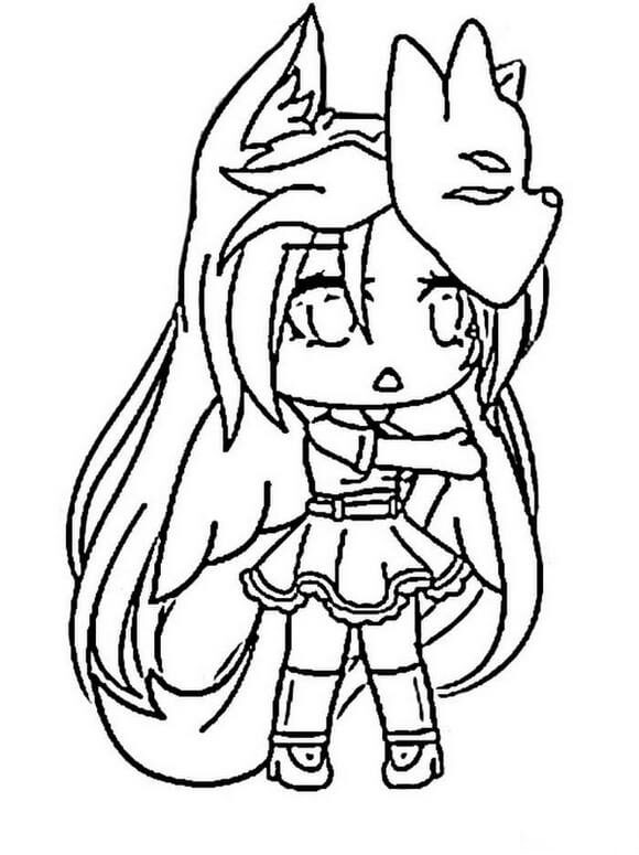 Gadis Serigala dengan Topeng