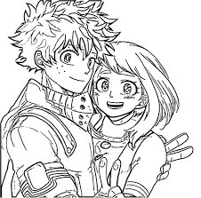 Pasangan Ochako Uraraka dan Deku