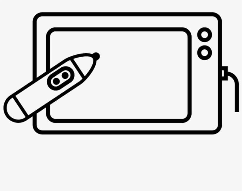 Ikon Tablet dan Pena