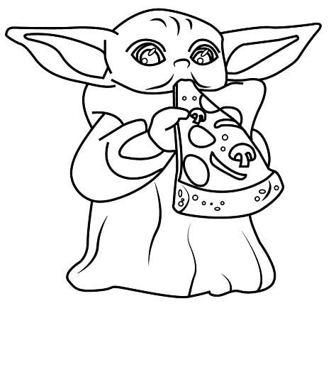 Baby Yoda Makan Pizza
