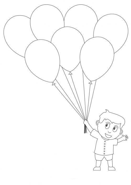 Anak laki-laki dengan Balon