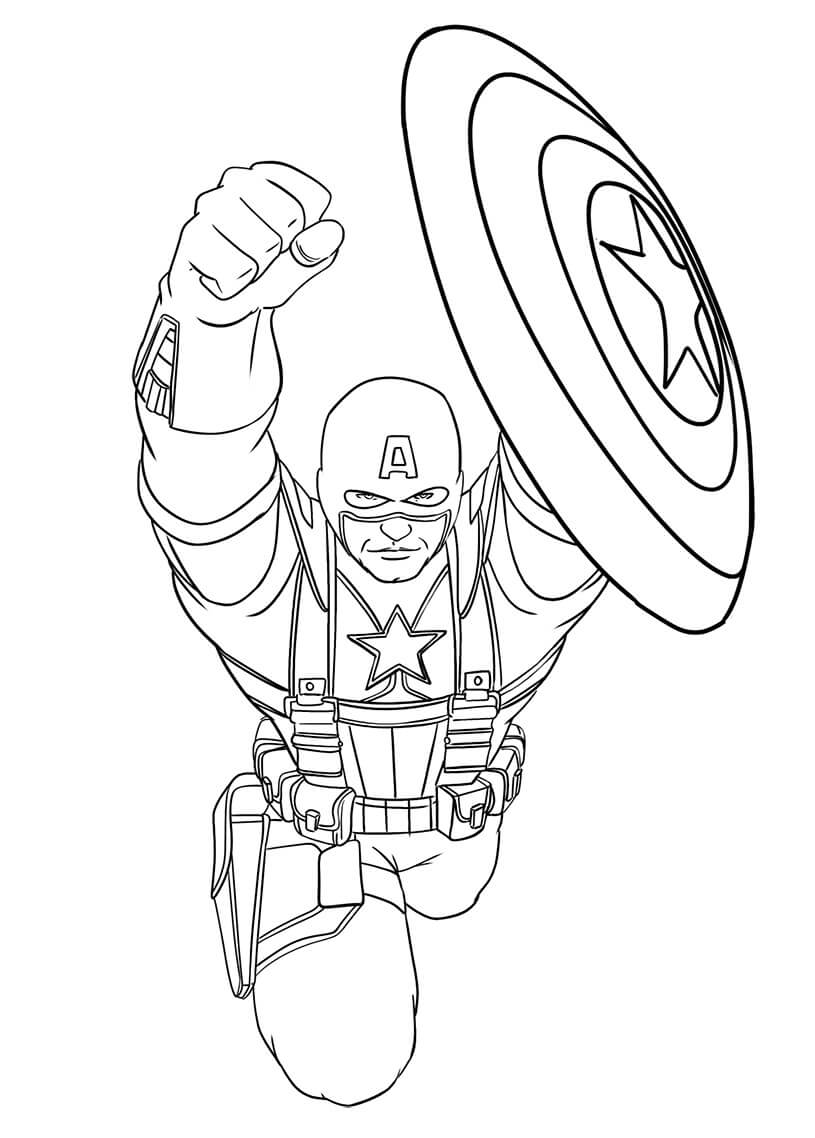 Captain America Melompat