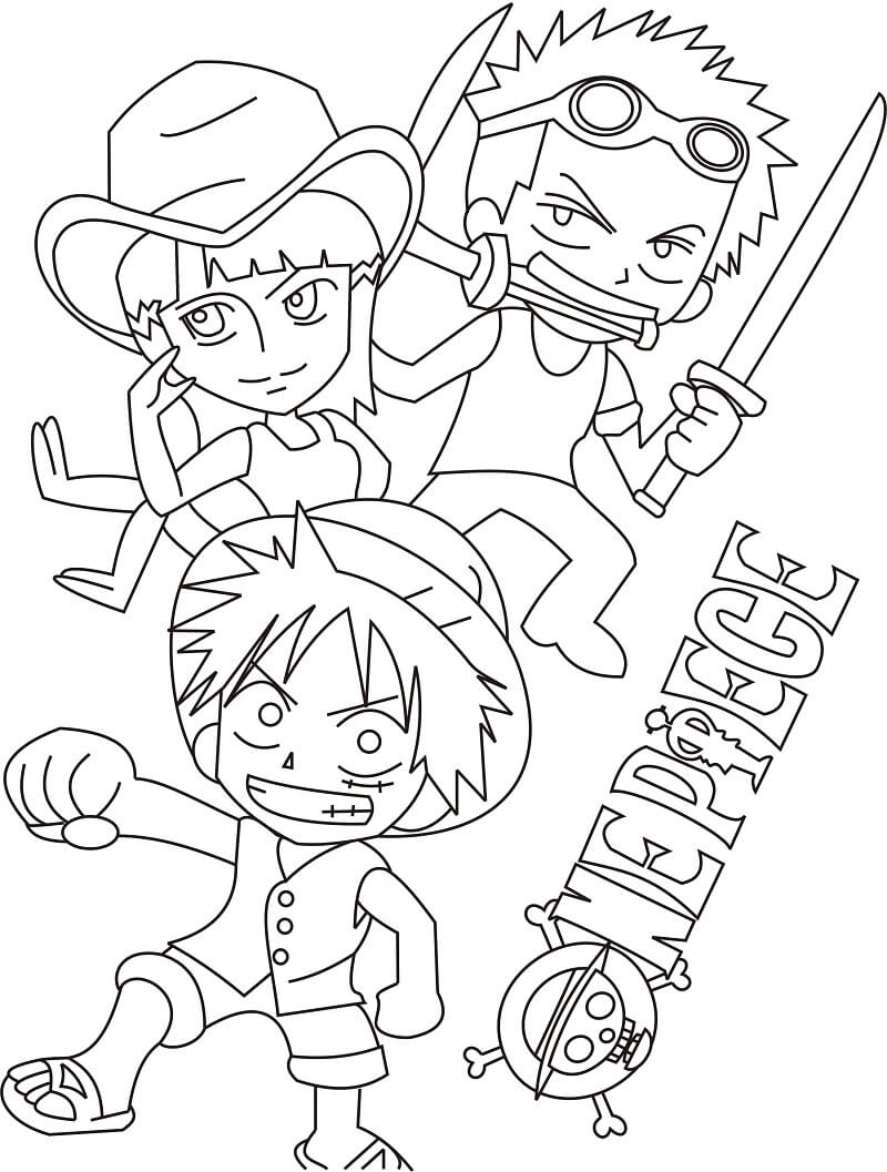 Chibi Zoro, Luffy dan Robin