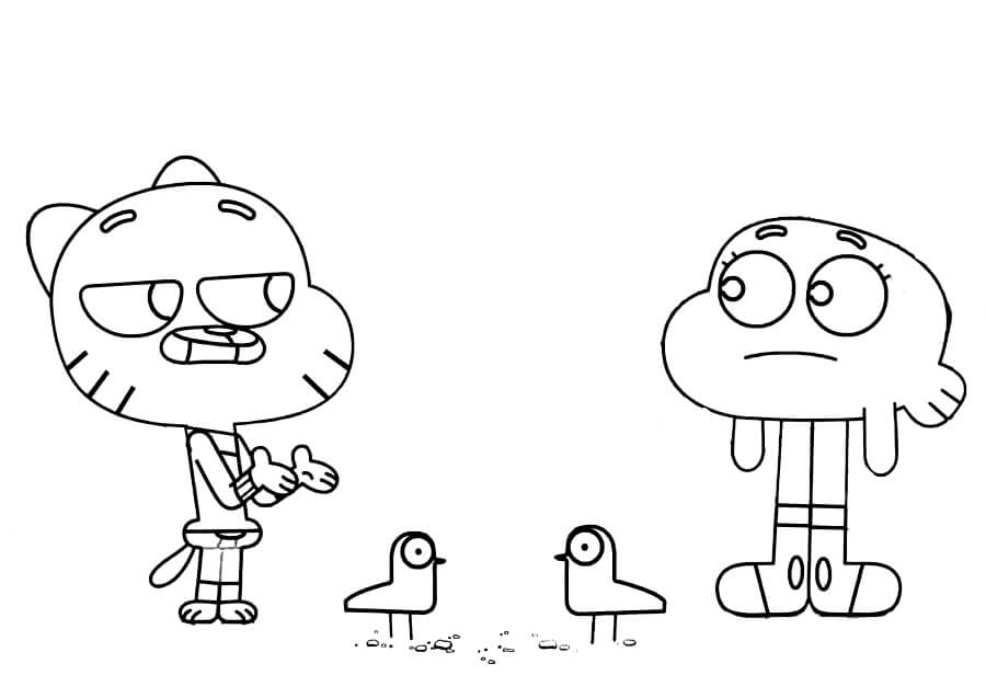 Darwin, Gumball dan Dua Burung