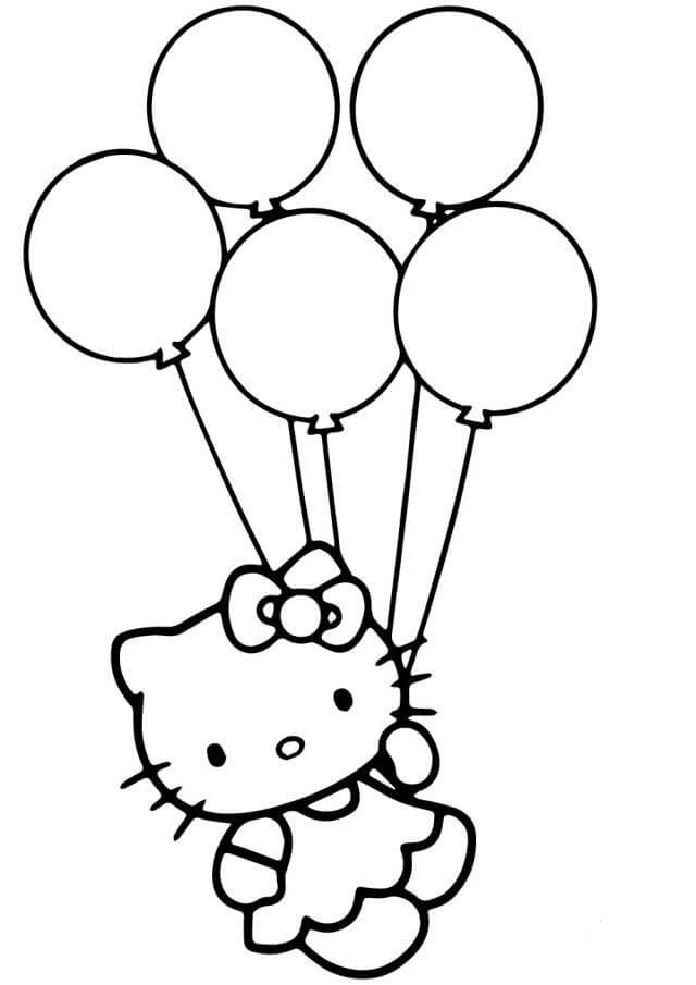 Hello Kitty Terbang dalam Balon