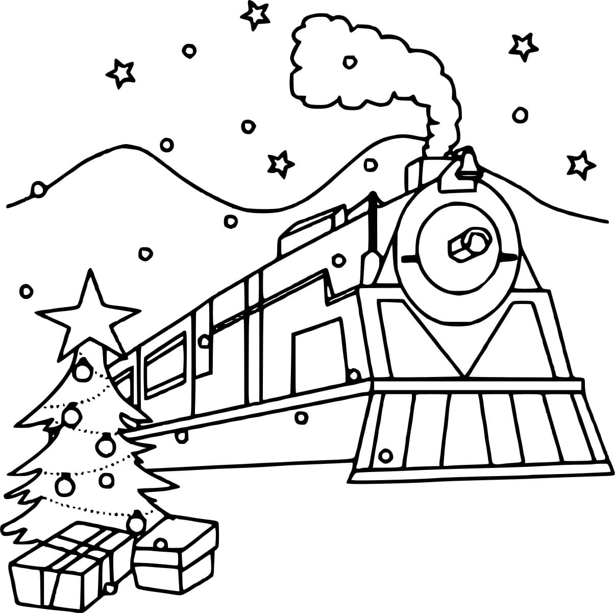 Kereta Api dan Pohon Natal