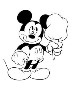 Mickey Memegang Es Krim