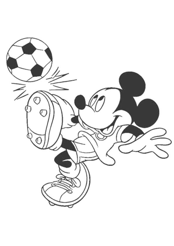 Mickey Mouse Bermain Sepak Bola