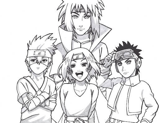 Minato dan Tim 7 Bahagia
