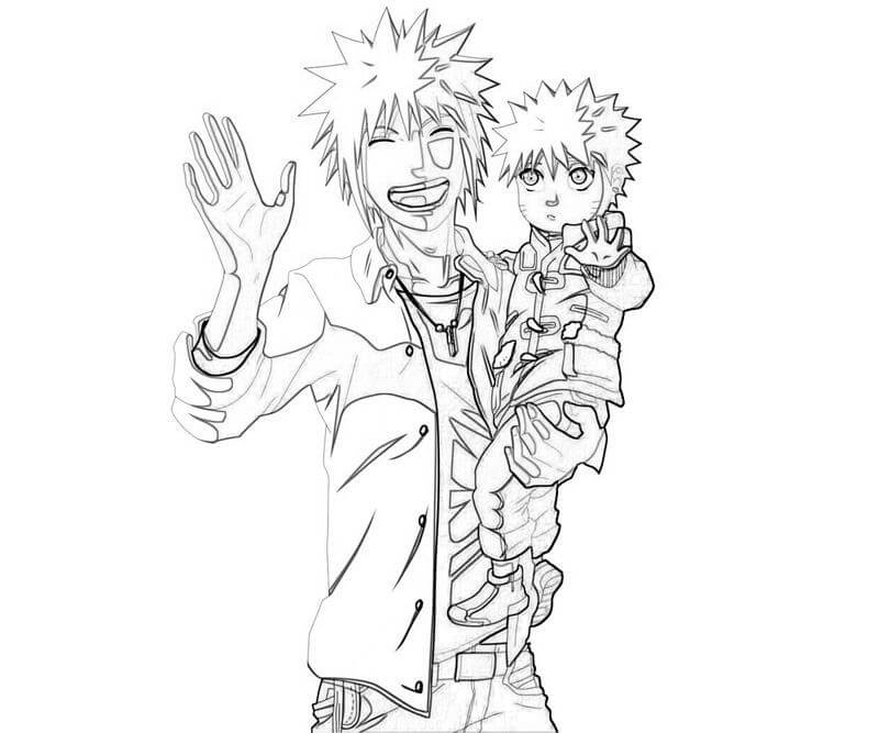 Minato Memegang Naruto