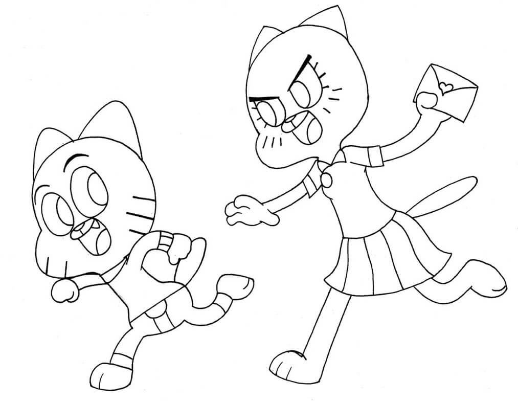 Nicole Watterson dan Gumball Berlari