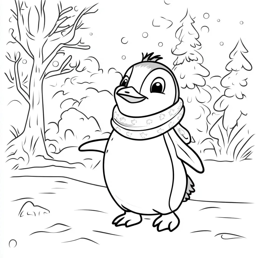 Penguin di hutan