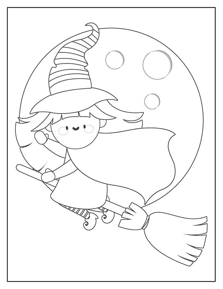 Penyihir Kawaii di Sapu