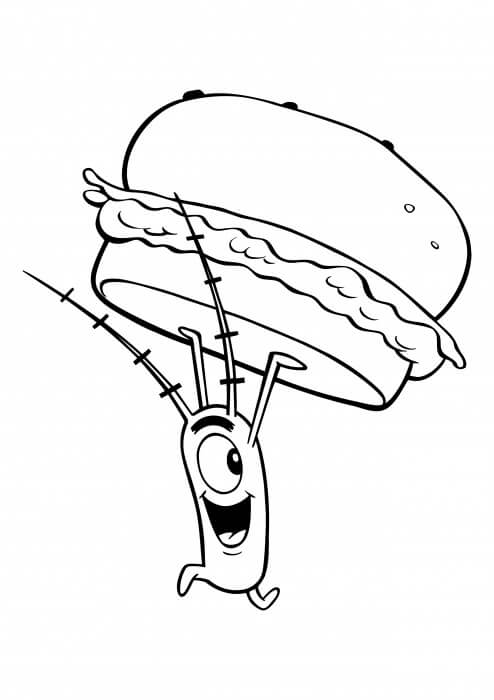 Sheldon James Plankton dengan Hamburger