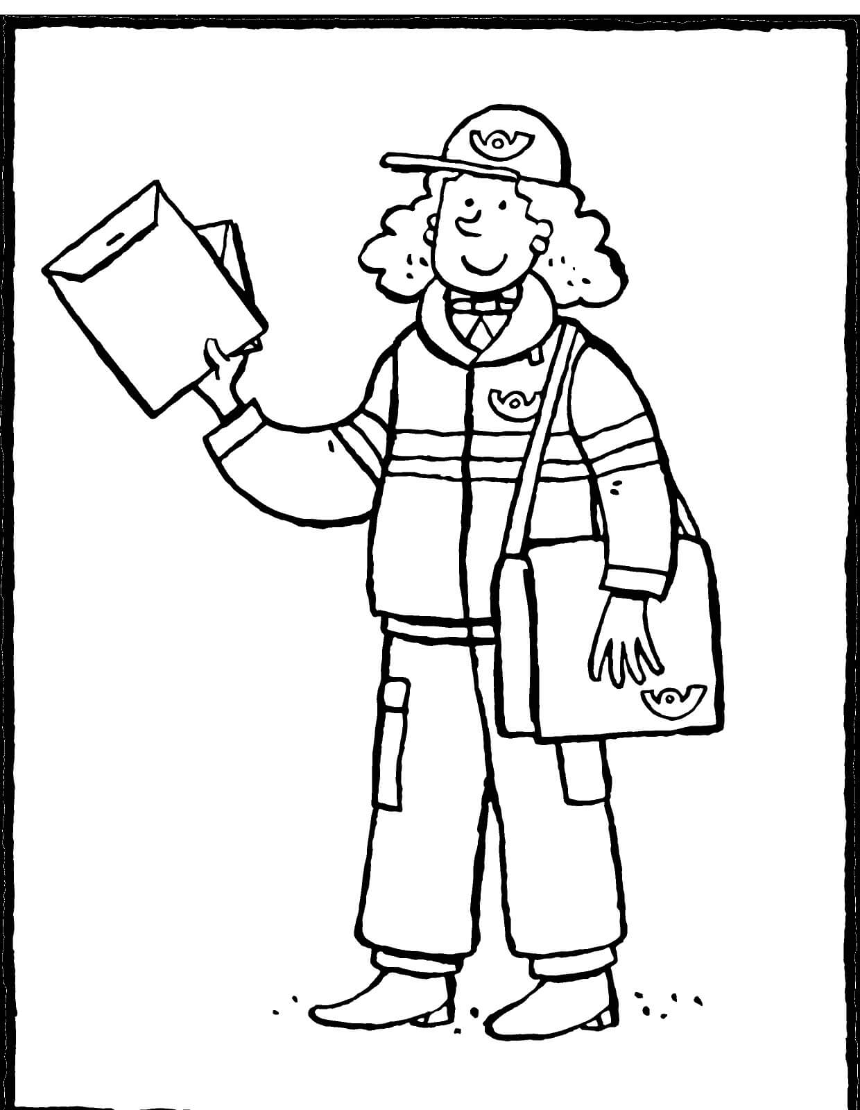 Tukang Pos Wanita Tersenyum