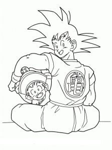 Son Goku Memegang Son Gohan
