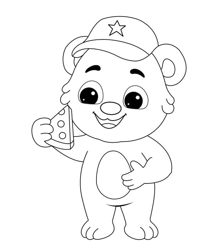 Mainan memegang Pizza