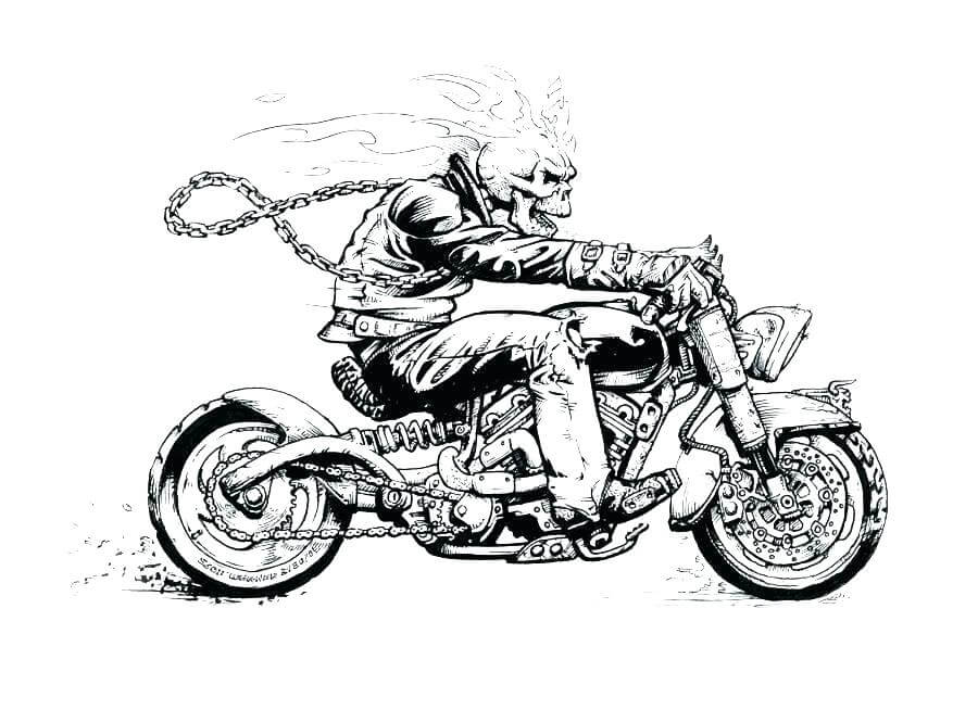 Ghost Rider Dasar Mengendarai Moto