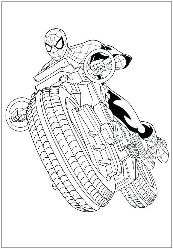 Homem-aranha com Motocicleta