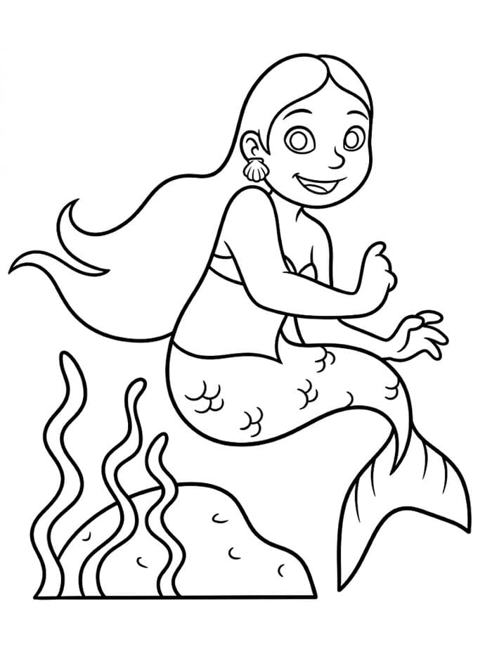 Menggambar Putri Duyung dan Bawah Laut